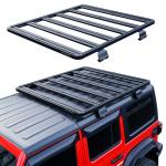 Black Powder Coat Off Road 4X4 Accessories Aluminum Roof Rack for Jeep Wrangler