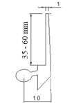 Lightweight Industrial Doors Parts EPDM Black Top Rubber