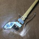 High quality LED light acrylic electric guitar rosewood fingerboard, free