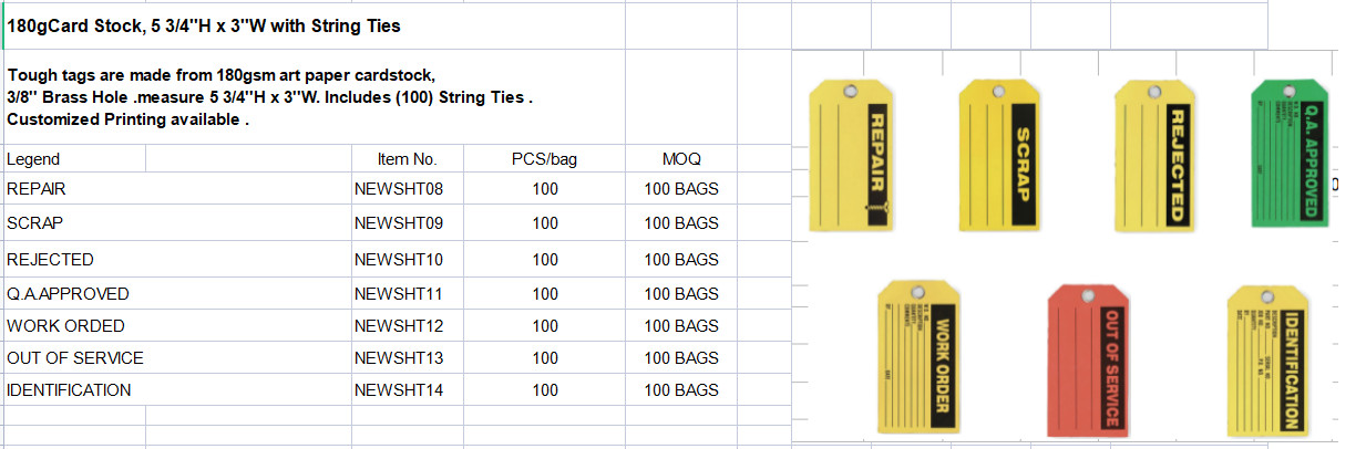 Height 7 In Width 4 In Lockout Plastic Safety Tag Yellow Cardstock Caution Tag