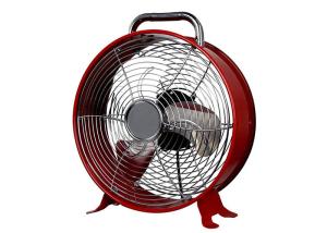 Quality Stand Foot Base Antique Electric Clock Fan With 4 Metal Blades Strong Wind wholesale