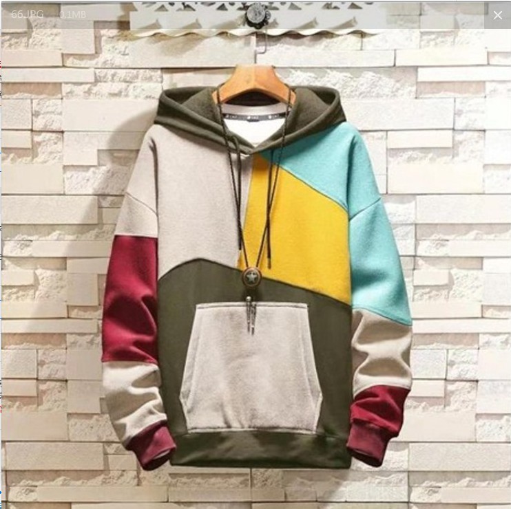 Oversized Sublimation Heavy Weight 60%Cotton Moletons Hooded Drawstring Colorblock Cut Panel Men Sweatshirt
