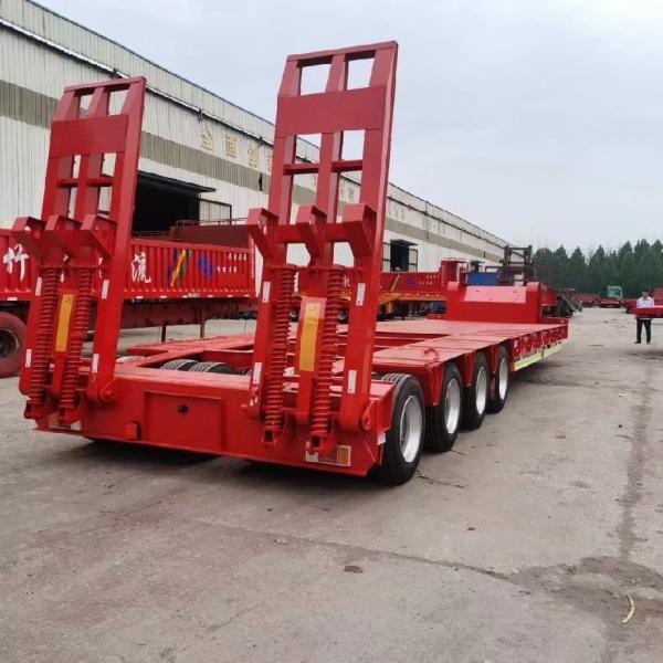 Jost Kingpin 12 Tire Number Lowbed Trailers for Transportation of Truck Semi