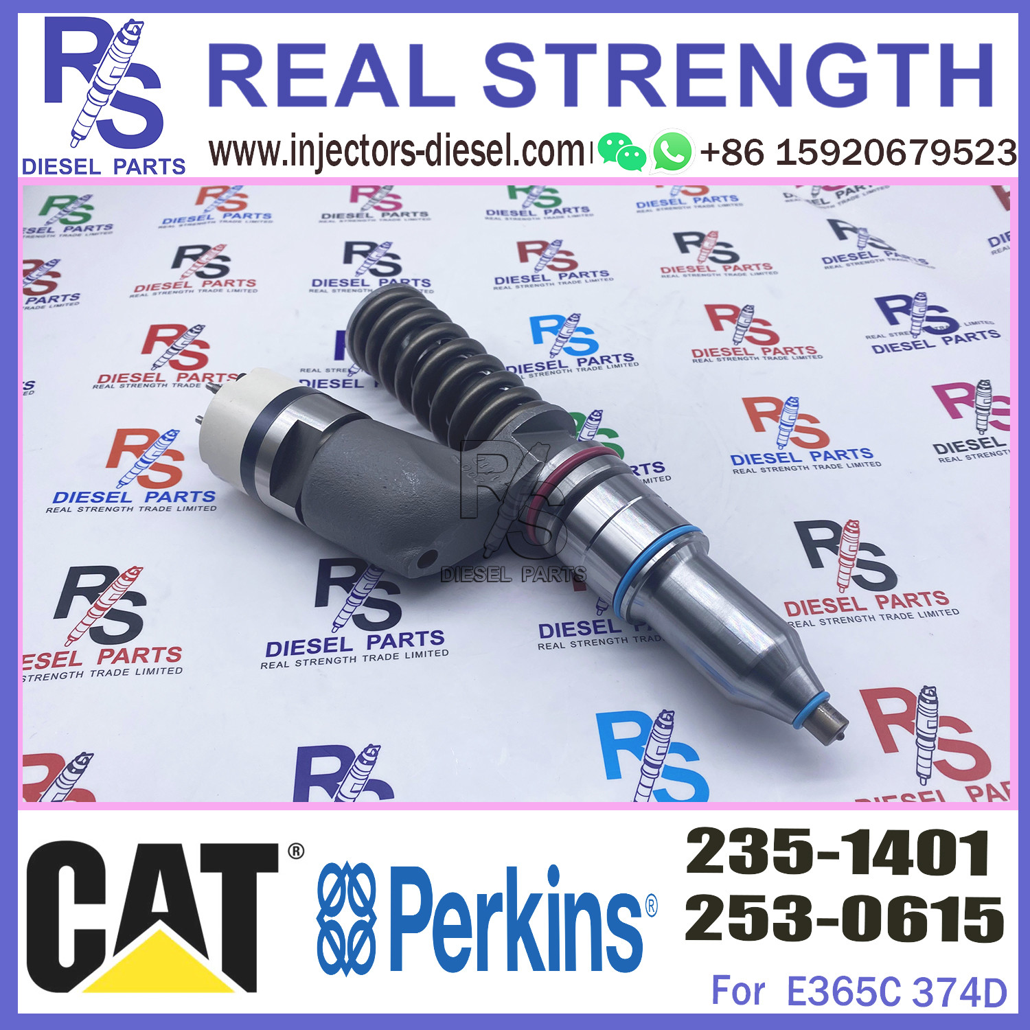 Diesel engine fuel injector 235-1401 excavator C11 C13 diesel engine spare parts 235-1401
