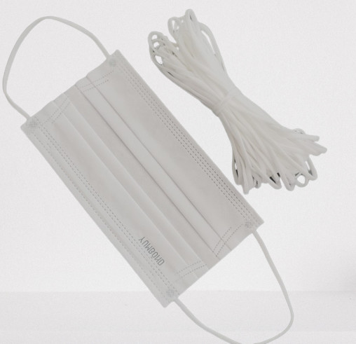 3.5mm 5mm Flat Elastic Cord Stretch White Polyester Earloop Ear Band Earing Loop