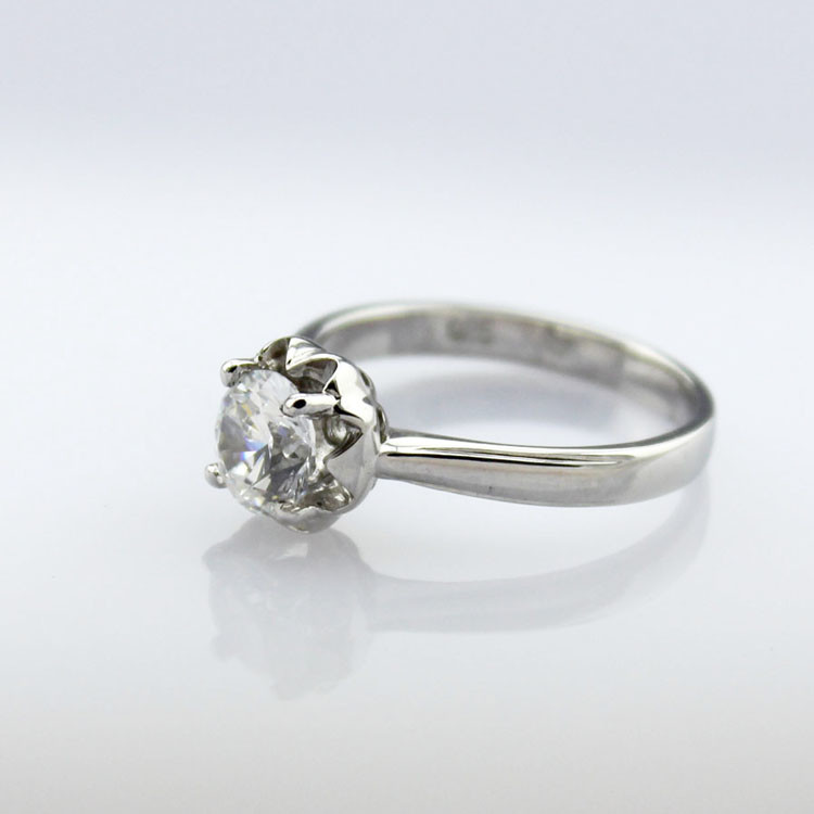925 Silver Women CZ Diamonds Engagement Ring(F35)