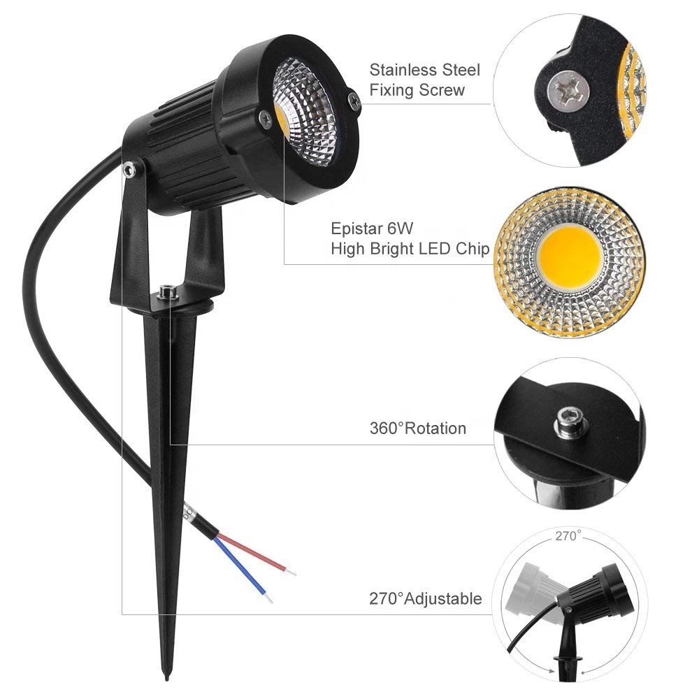 Aluminum Led Garden Spike Lights 12V 110V 220V Low Light Loss High Brightness