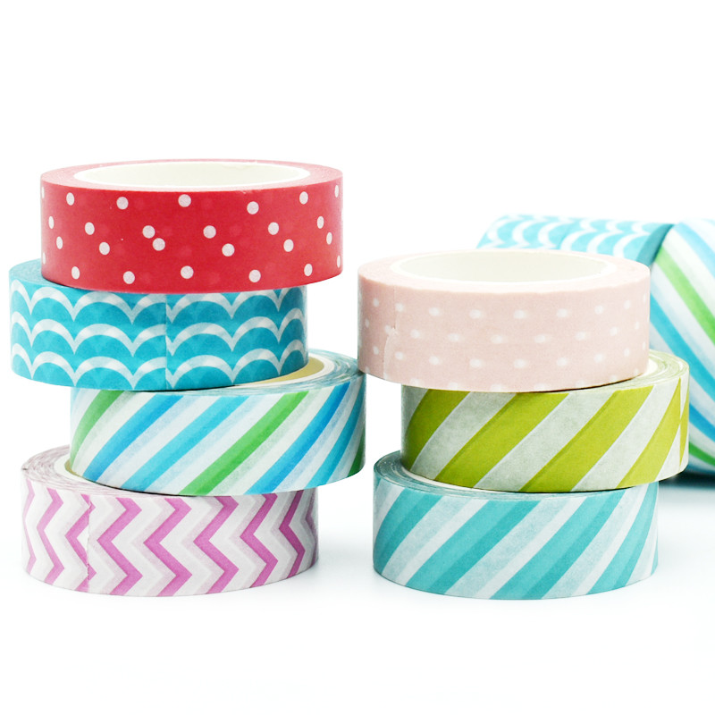 Single Sided 15mm Adhesive Washi Tape Stickers