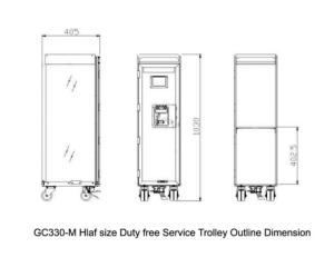 Quality Atlas Half Size Inflight Meal Trolley / Aircraft Service Cart / Airplane Food Trolley/Cart GC330-M wholesale