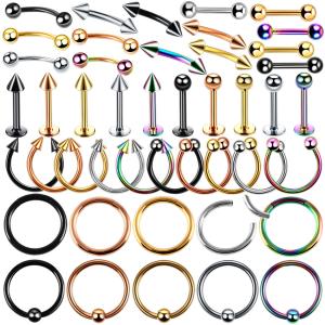 Quality Steel Ear Piercings Helix Piercings Eyebrow Piercings Lip Labret Rings Earring Tragus Barbell Piercings Body Jewelry wholesale