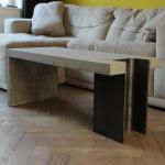 Matte Surface GRC Concrete Table Top Rectangular Concrete Table Bench Furniture