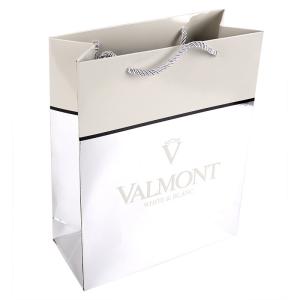 Quality Custom Printed Glossy Silver Paper Carrier Bags With Embossed Logo Suppliers wholesale