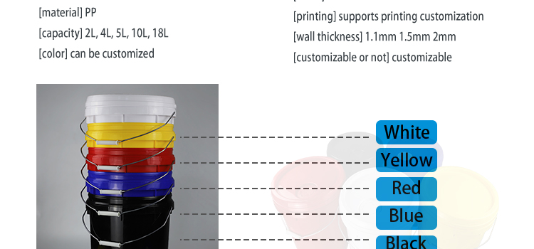 Oil Filter Cap White Five Gallon 20 Litre Paint Bucket With Lid ISO9001