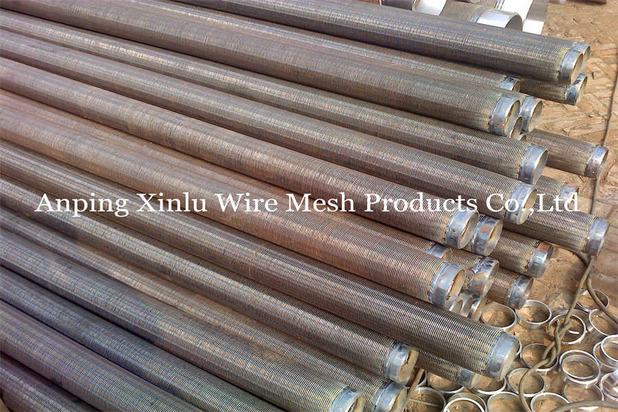 Slot 20 Low Carbon Galvanized V Wire Screen Pipe Bevel Welded Rings