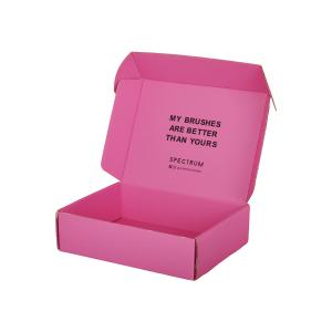 Quality Pink Flap Top Cardboard Shipping Box For Wig Hair Extension wholesale