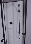 900*900*2150mm Black Aluminium Alloy Frame Toughened Glass Shower Cabin