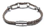 Leather Bracelet, Stainless Steel Clasp