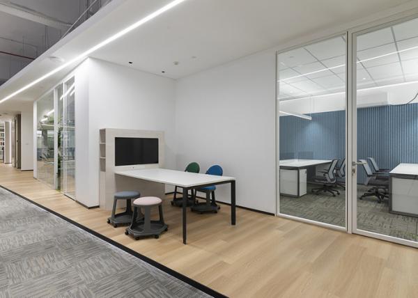 Meeting Room Glass Partition Walls Single Glass 25mm Thickness Aluminum Frame