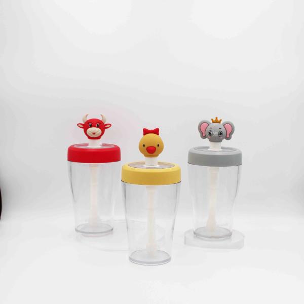 Food Grade Safe BPA Free Unique Plastic Bottle , Shaped Reusable Tritan Water