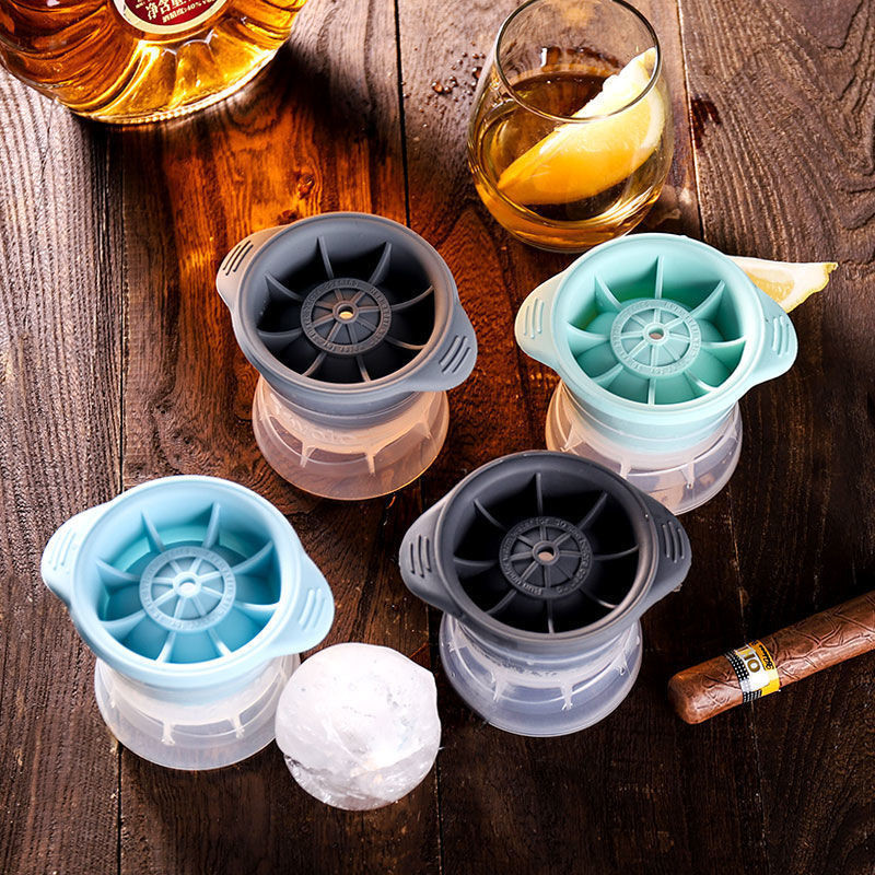 Silicone Freezer Press Sphere Ice Ball Maker Mold Large Round For Whisky Scotch Cocktail Drinks Ice Balls