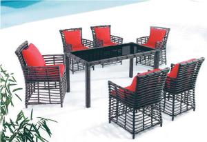 Quality YLX-RN-049 Water Proof Black Rattan Chair and Table with Glass for Outdoor used wholesale