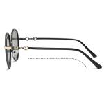Female Round Metal Sunglasses Anti UV Lightweight Durable Longevity