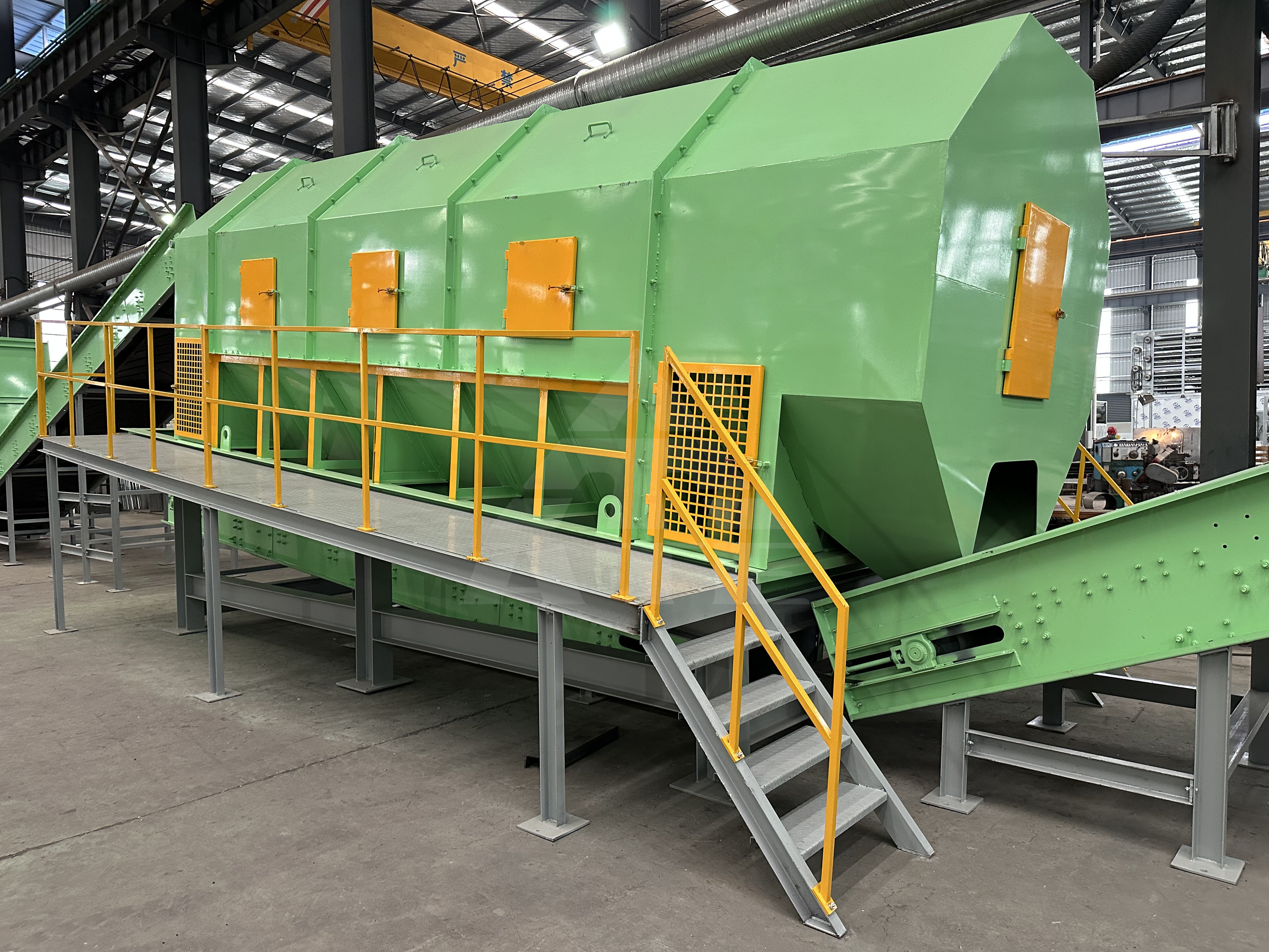 Solid Waste Trommel Drum Screen Screening Msw Sorting Line Waste Recycling Sorting Machine