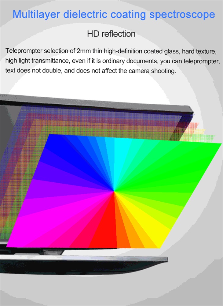20inch Dual Screen Civil Teleprompter with Teleprompter Software and On-camera Studio