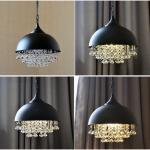 Crystal Half Ball Lights Lamps Retro Loft Light Bar Restaurant Living Room Cafe