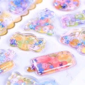 Quality Children'S Toys 3D Shining Colorful Crystal Rocking Sealed Stickers Kindergarten Award Stickers wholesale