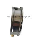 1/2 BSP 100mm Fillable Liquid Filled Pressure Gauges Unpolished