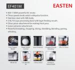 Easten 2.4 Liters Food Processor EF401M/ Professional Manufacturer 1000W