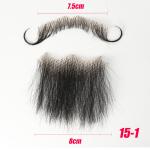 100% Human Hair Handmade Fake Mustache Beard for Entertainment/Drama/Life