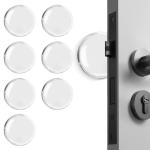 Wall Door Handle Stopper Door Knob Wall Shield Transparent Round Silicone Guard