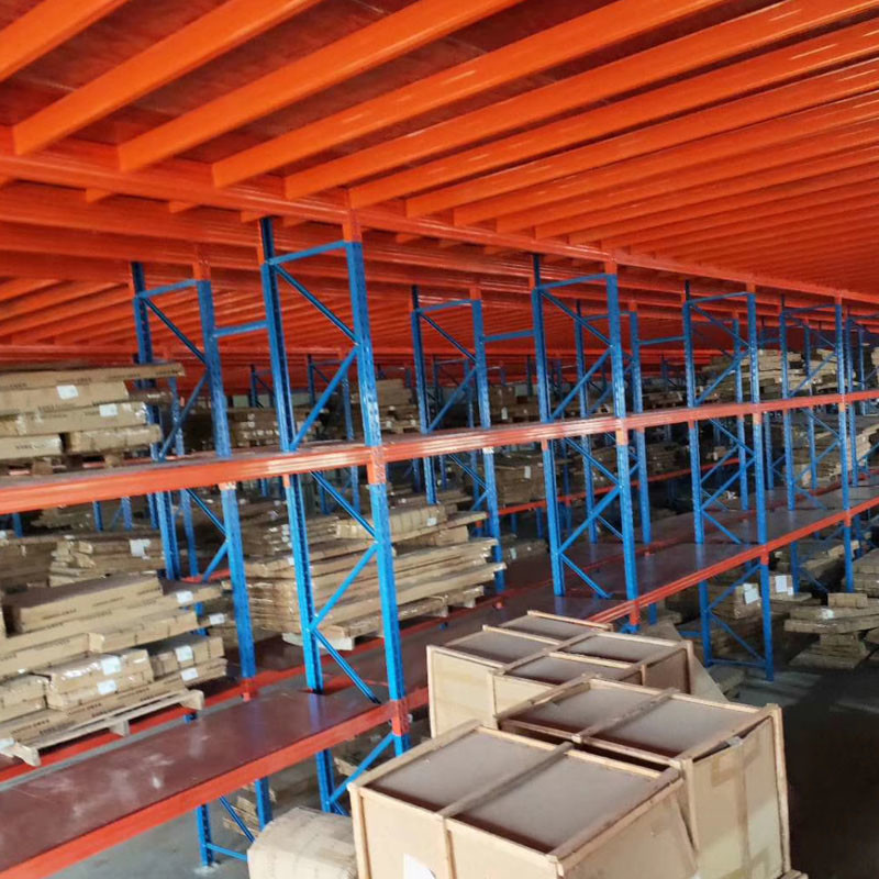 Customized Steel Mezzanine Racking System For Steel Platform In Industrial Warehouse
