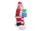 Custom Outdoor Christmas Decoration LED Lights Inflatable Santa Claus For Home