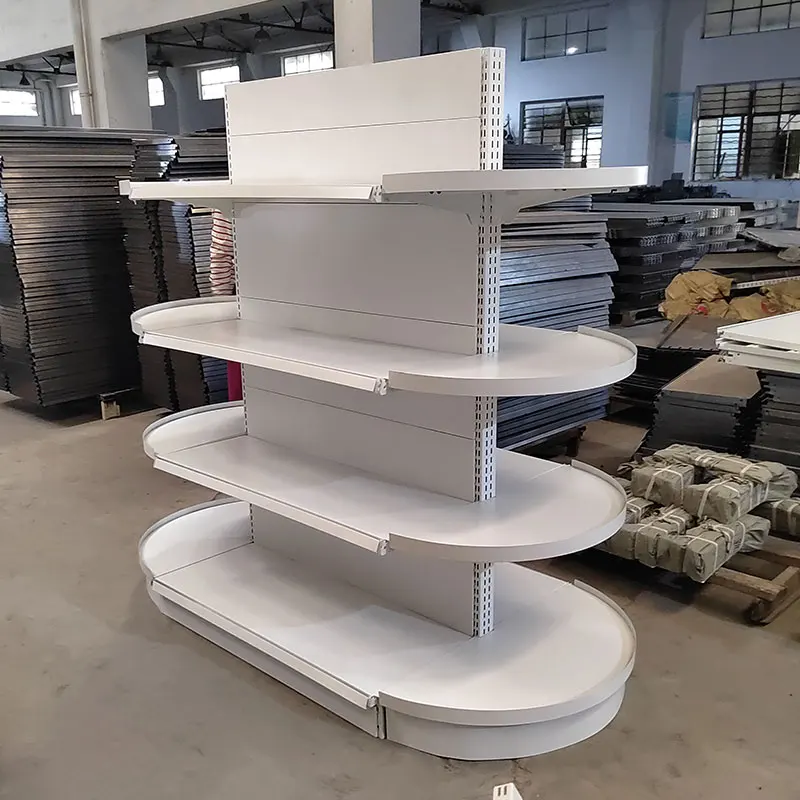 Factory Customized Size Thickness Color Round Gondola Display Shelf Round Gondola Shelf Exhibit Shelf