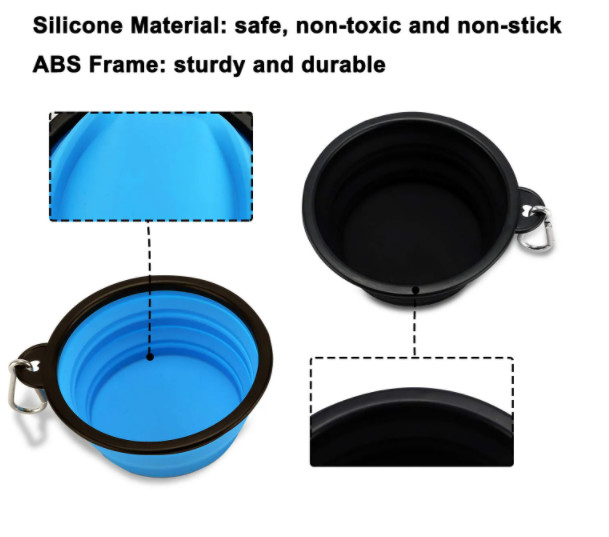 Dog Slow Feeder Dog Bowl Water Travel Portable Dog Bowl 350ml 1000ml