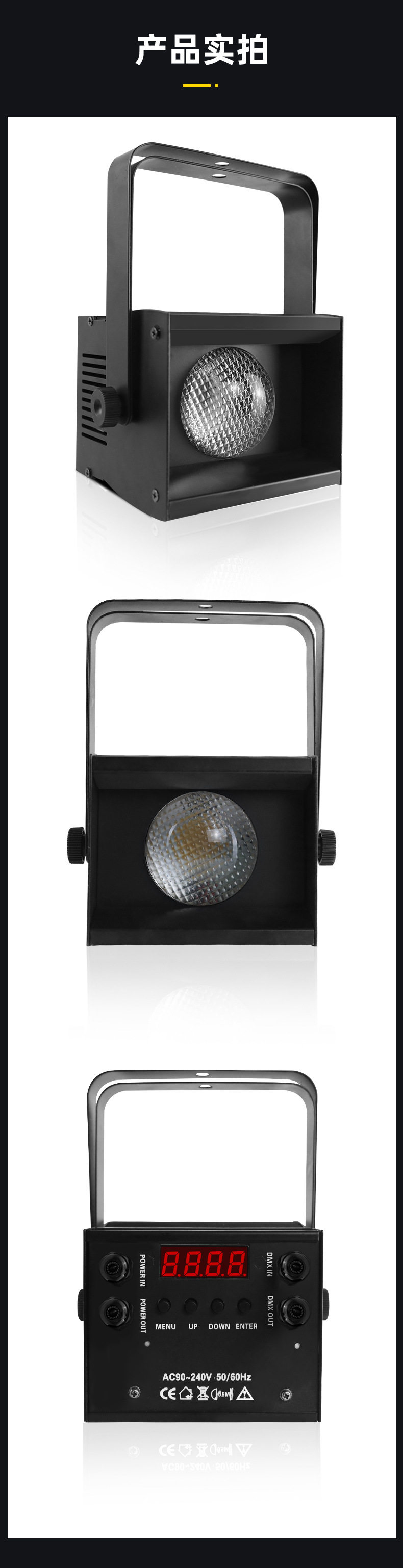 DMX512 Stage LED Laser Light Aluminum Plastic COB Par Lights 60w For Nightclubs