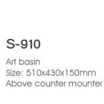Bathroom Luxury Ceramic Countertop Basins Wall Mounted 150mm Depth