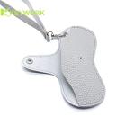 Minimalist Female Calf Skin Soft Sunglasses Case Snap Fastening Closure