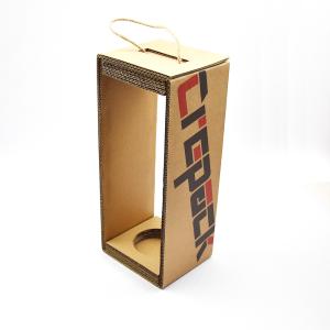 Quality Corrugated Paper Simple Red Wine Box With Portable Rope Rigid Gift Boxes wholesale
