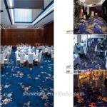 Nylon material blue color glow cut pile carpet for hallway