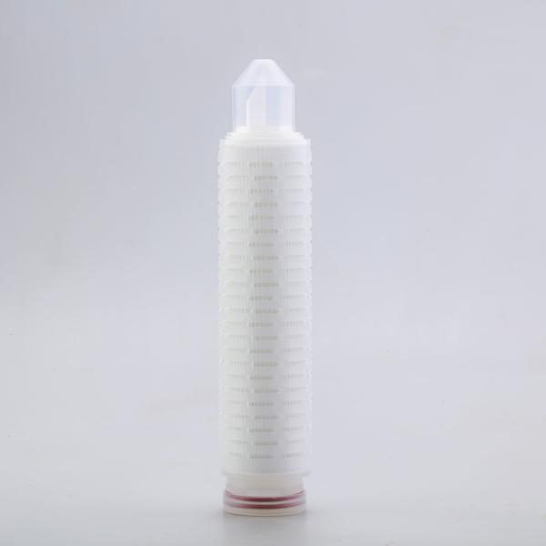 1.5μM 20" Glass Fiber Pleated Filter Cartridge For Food Beverage Air Prefiltrati