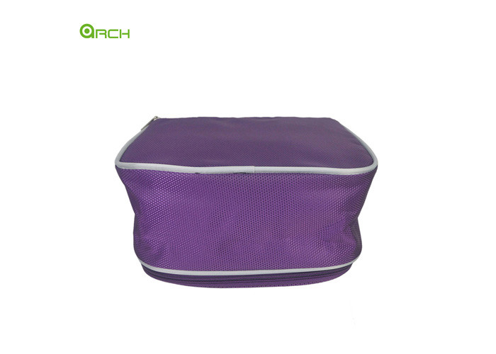 In Lid Zippered Pockets Makeup Vanity Bag Travel Accessories Bag