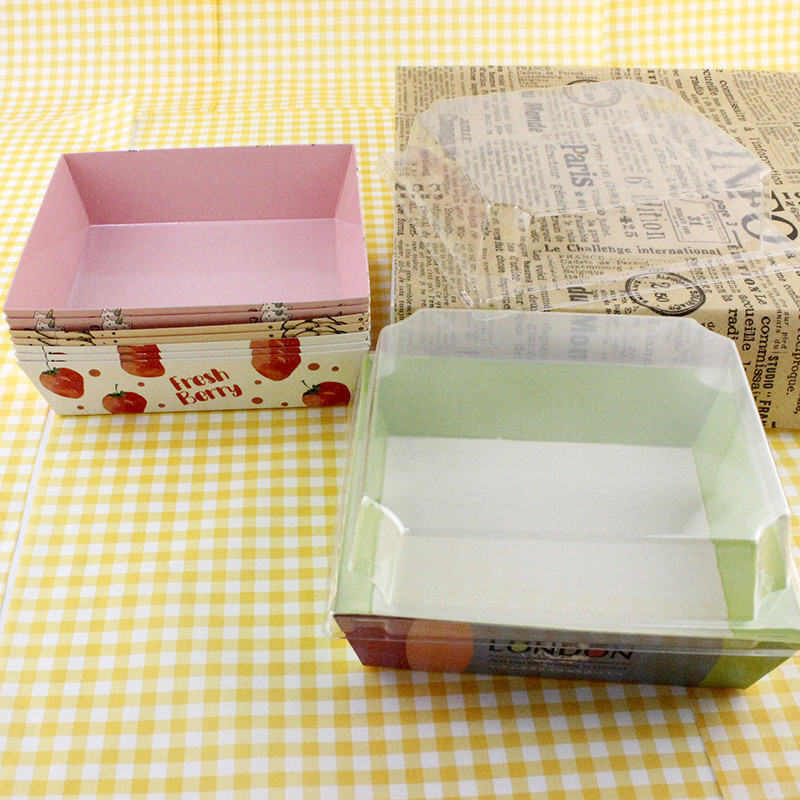 Biodegradable Bakery Packaging Box Bread Cake Kraft Paper Food Container