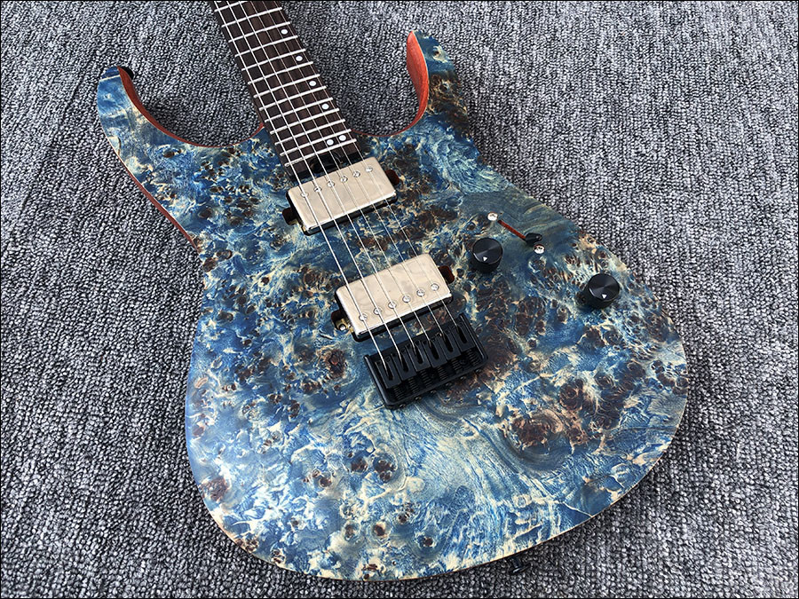 Custom Earts Electric Guitar with African Mahogany Body Black Hardware