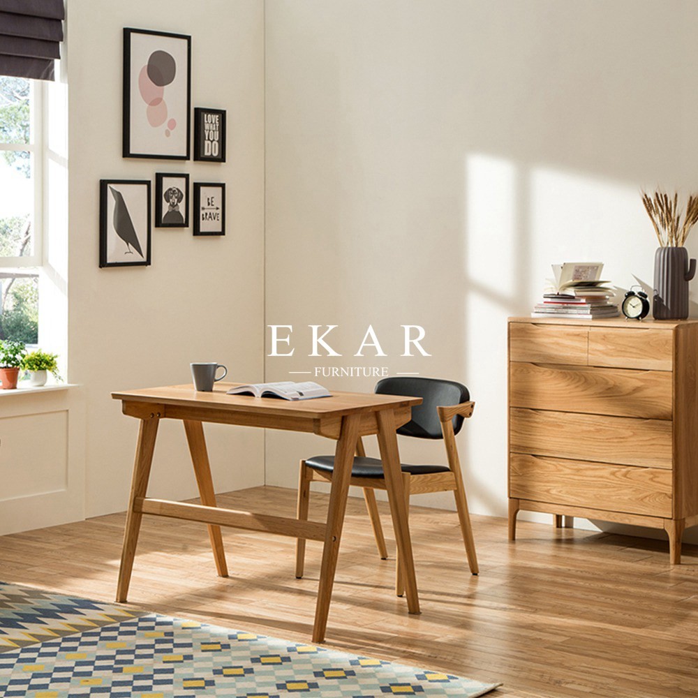Modern Simple Computer Desk Mdf Wood Desktop White Study Table