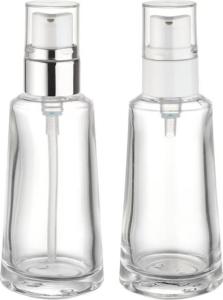 Quality Round Glass Cosmetic Pump Bottle For Facial Treatments And Serums wholesale