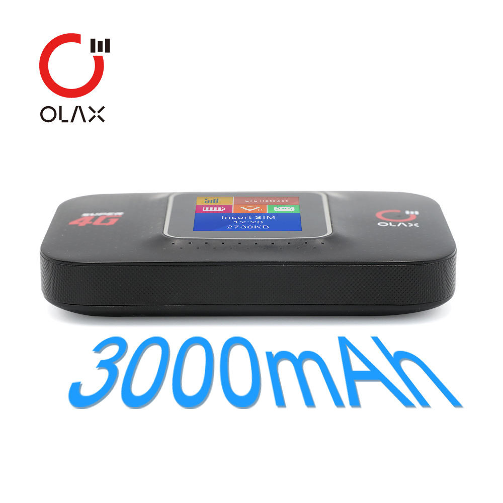 4G 3000 mah WIFI Routers Hotspot Mifis with LCD Support Outdoor universal rechargeable MINI 4g pocket wifi router